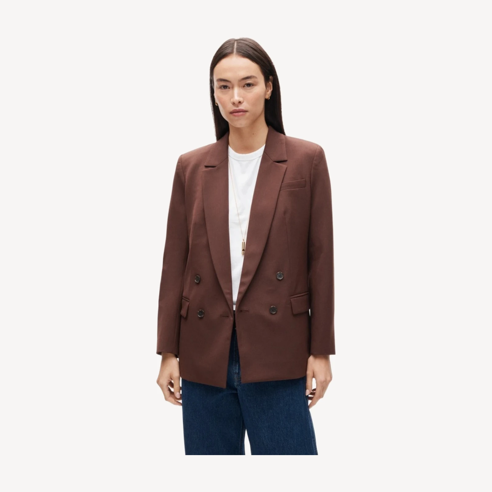 Agnes blazer in lightspun wool blend