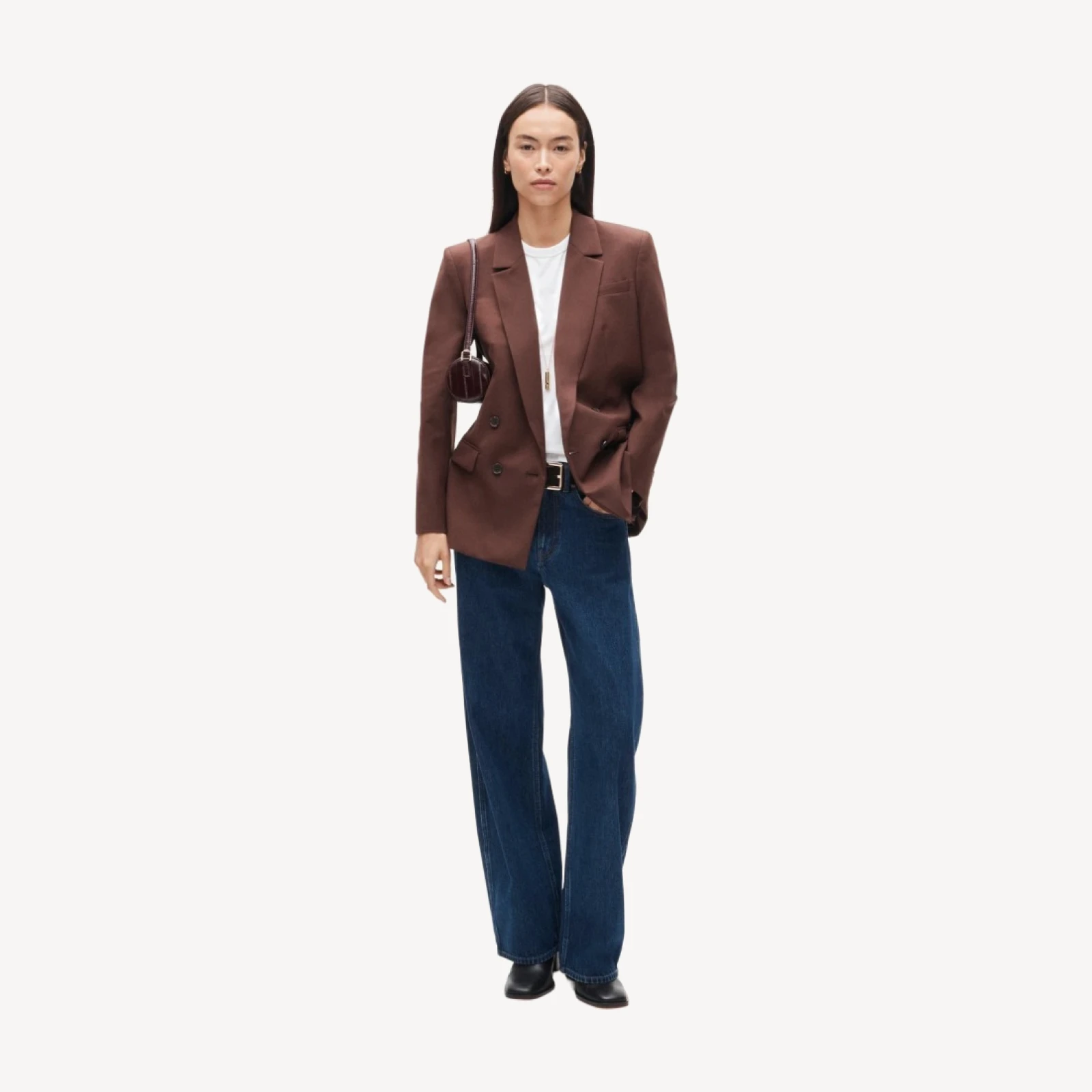 Agnes blazer in lightspun wool blend