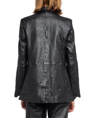 Zadig & Voltaire Leather Crinkle Jacket