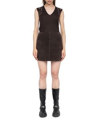 Zadig & Voltaire Jaime Suede Mini Skirt, photo 2