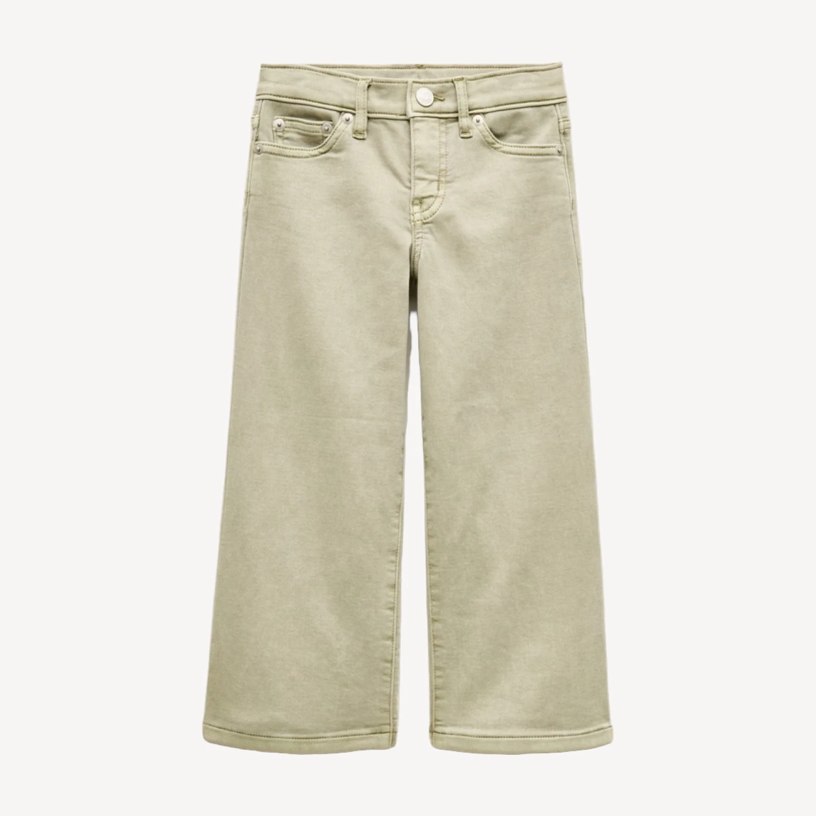 Girls' relaxed wide-leg jean in garment-dyed stretch denim