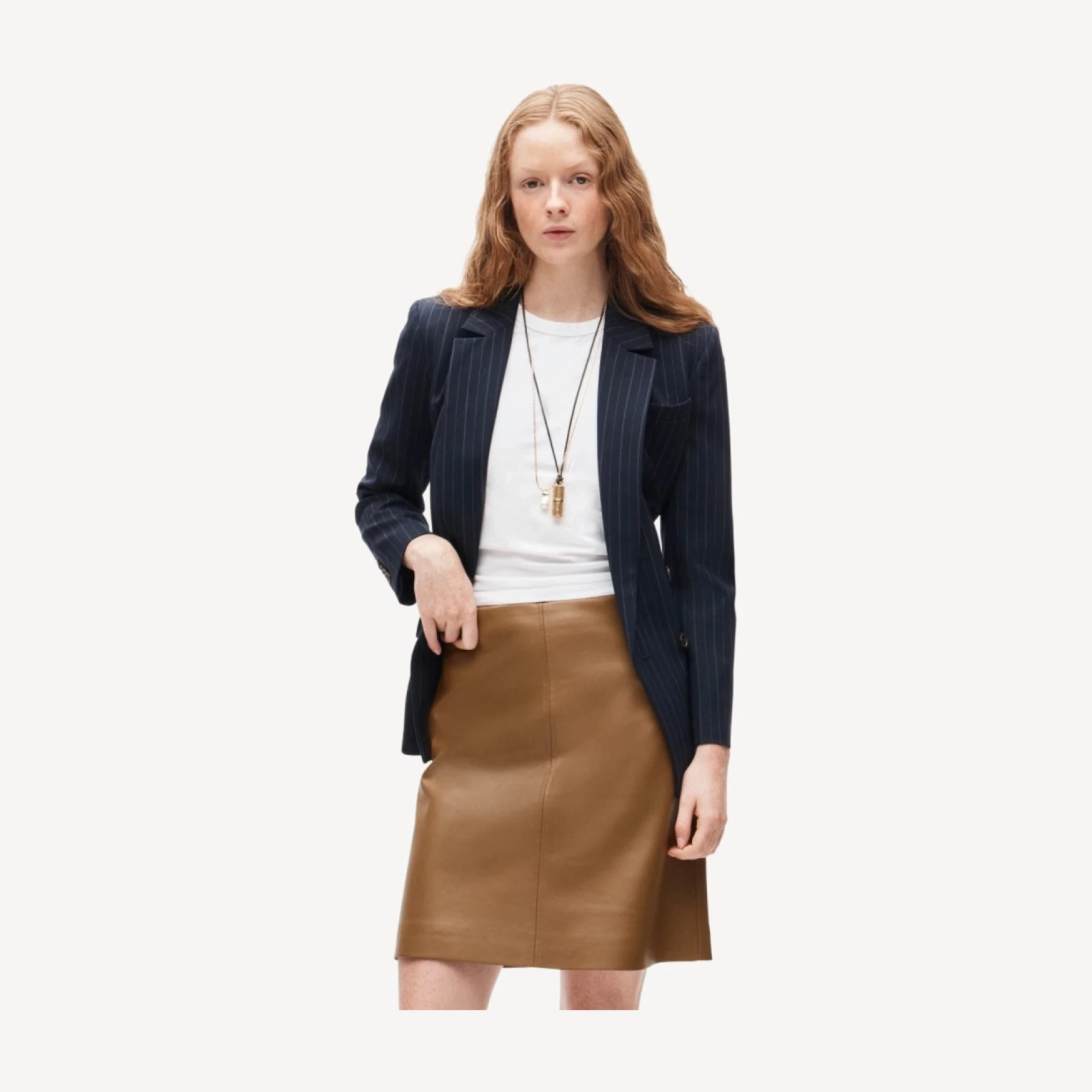 Fairfax skirt in faux leather