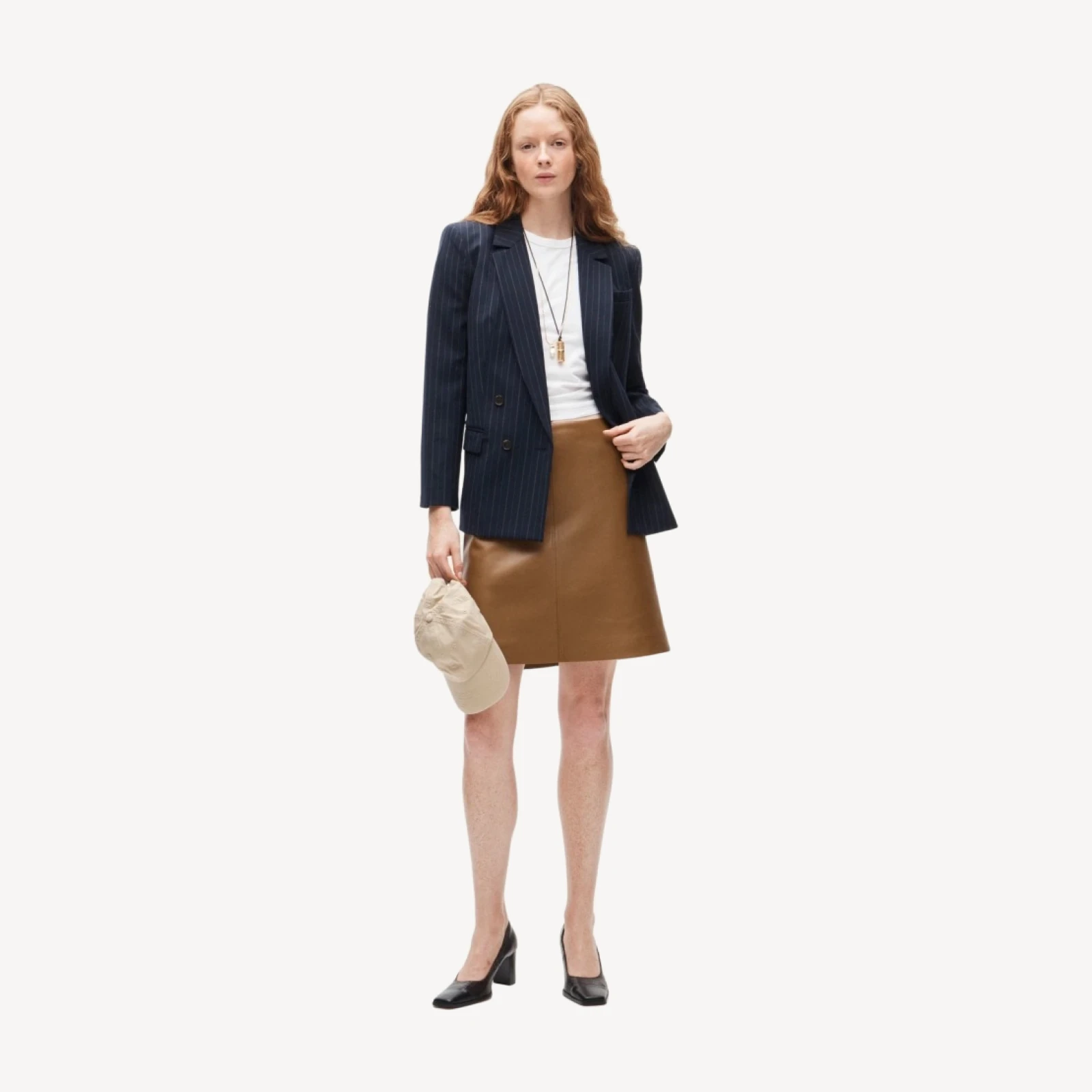 Fairfax skirt in faux leather