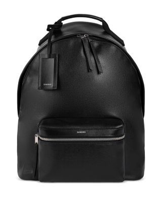 Sandro Grained Leather Backpack