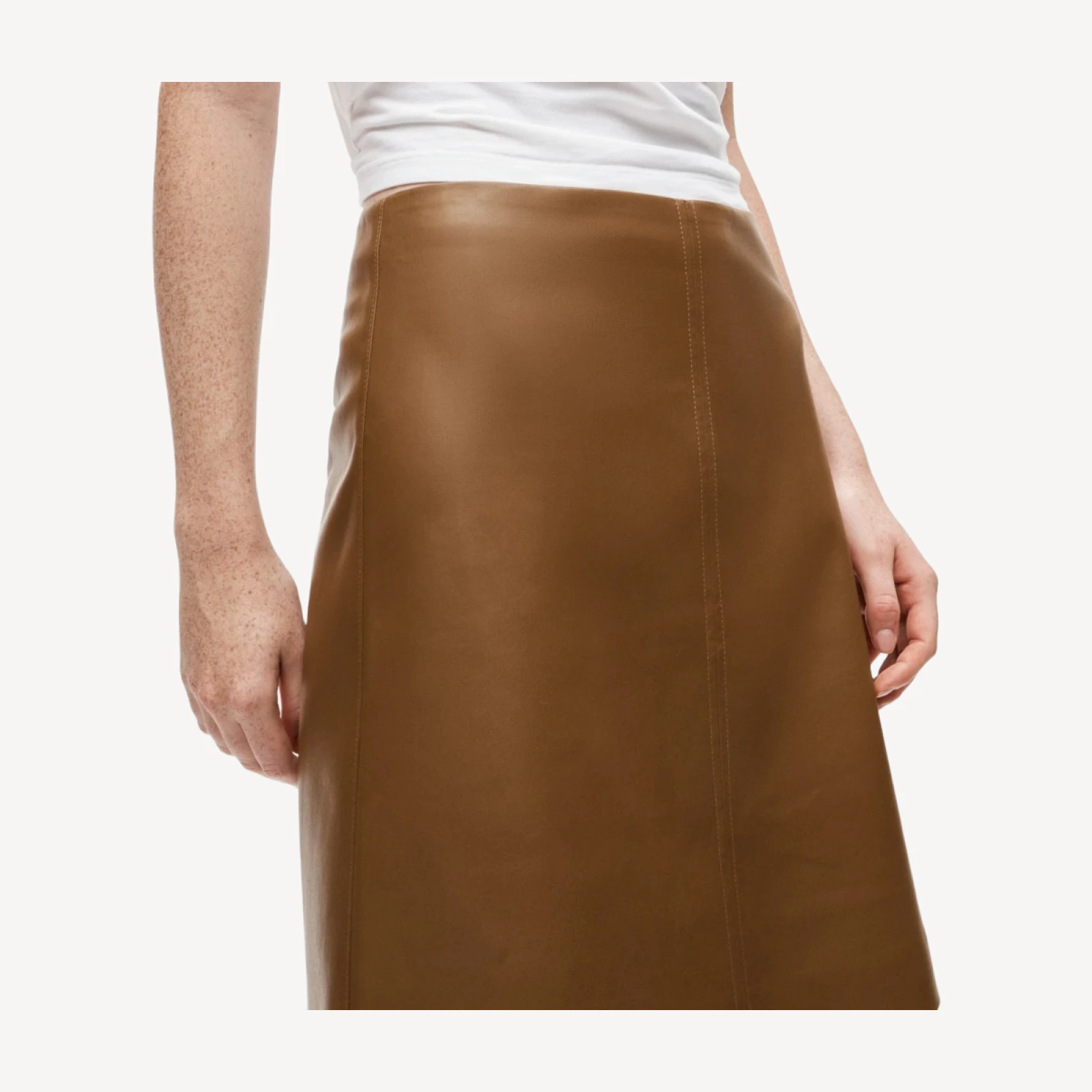 Fairfax skirt in faux leather