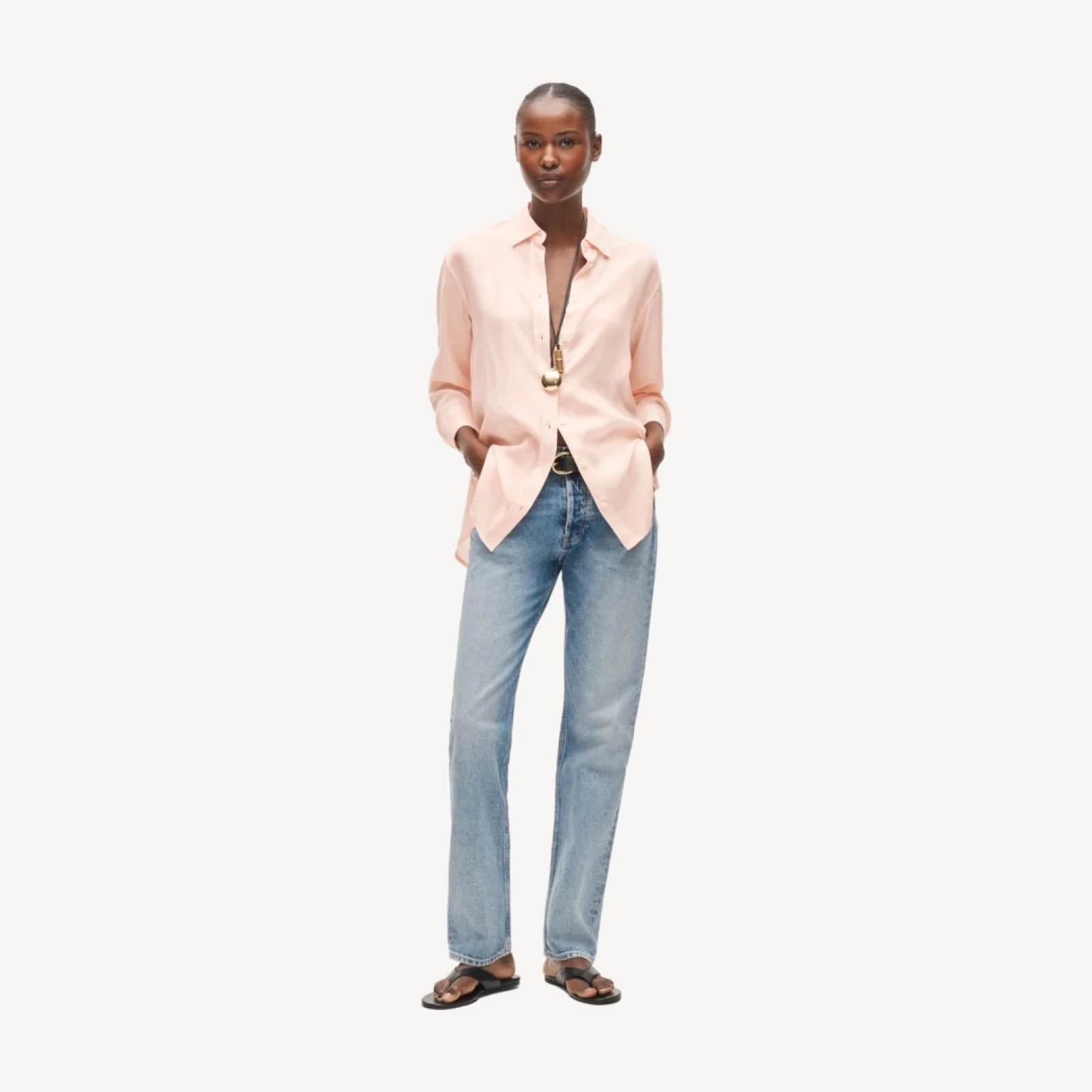 Esme button-up shirt in cupro blend
