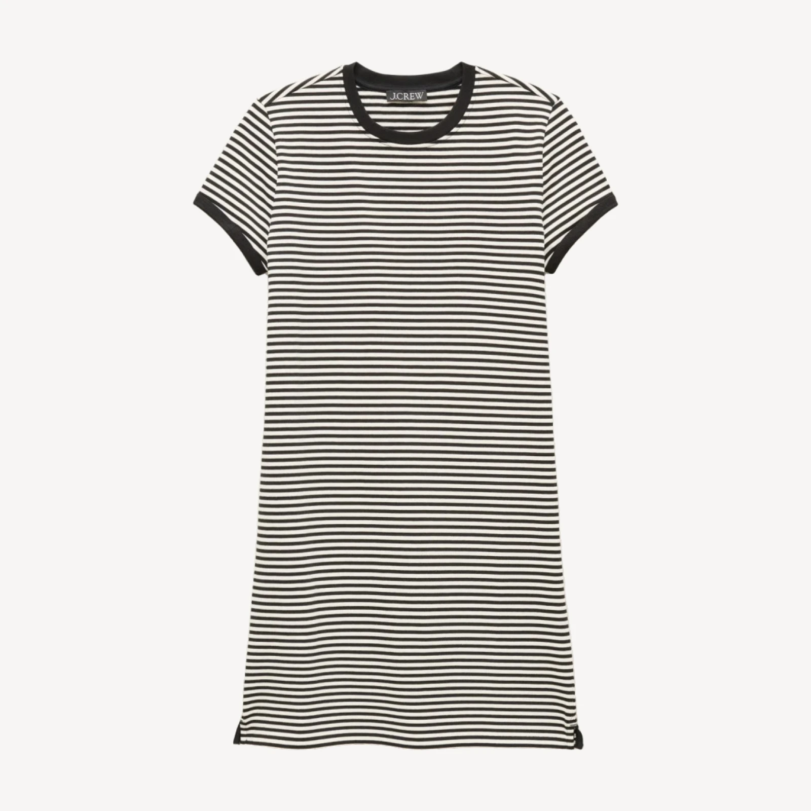 Vintage jersey ringer T-shirt dress in stripe