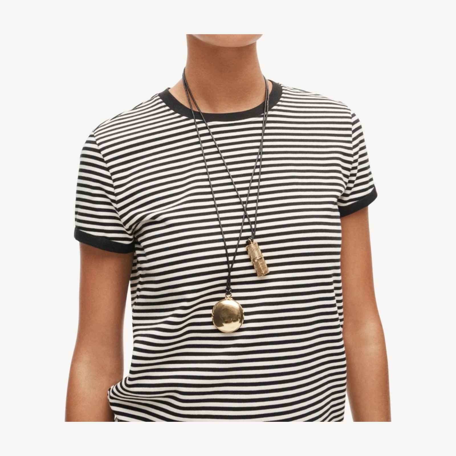 Vintage jersey ringer T-shirt dress in stripe