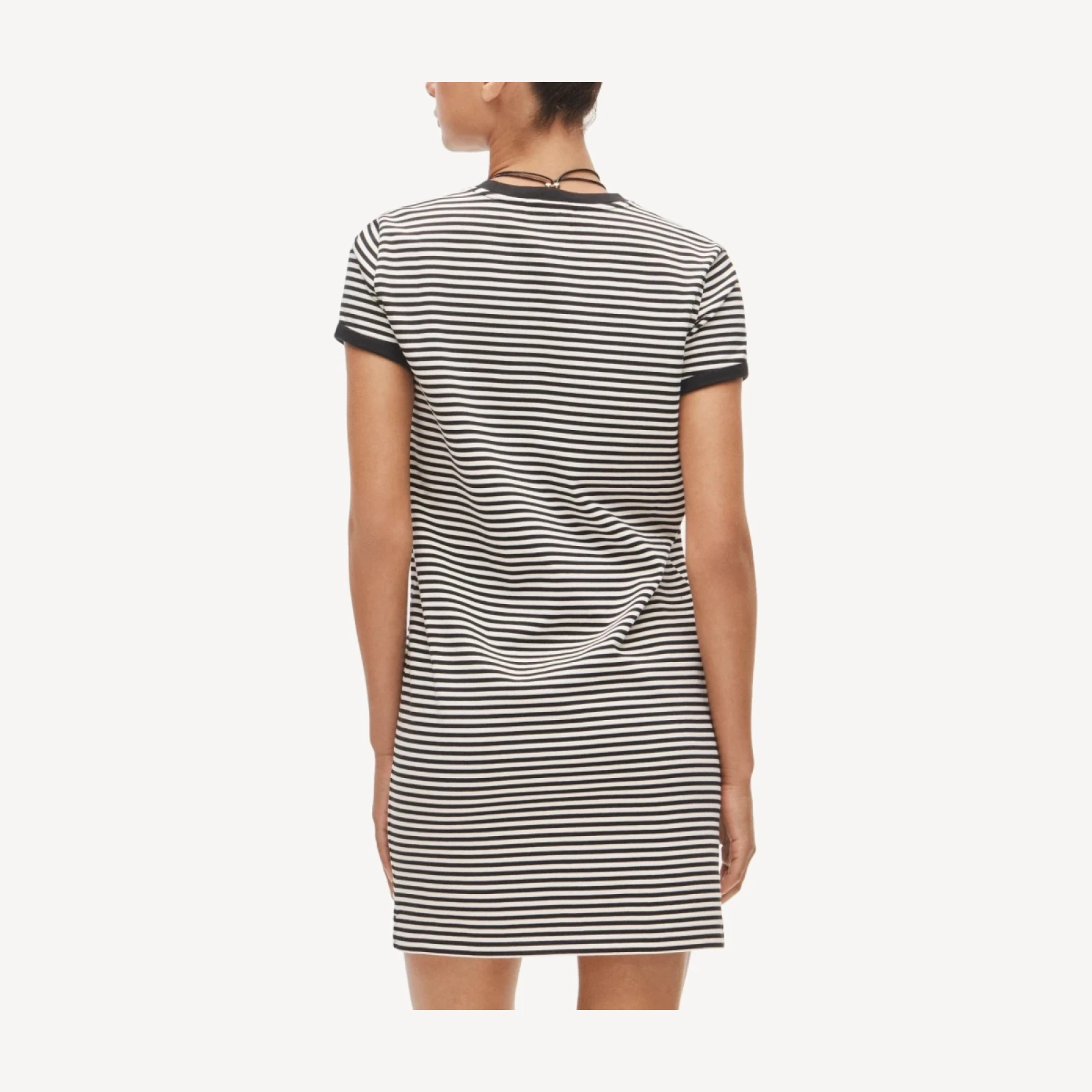 Vintage jersey ringer T-shirt dress in stripe