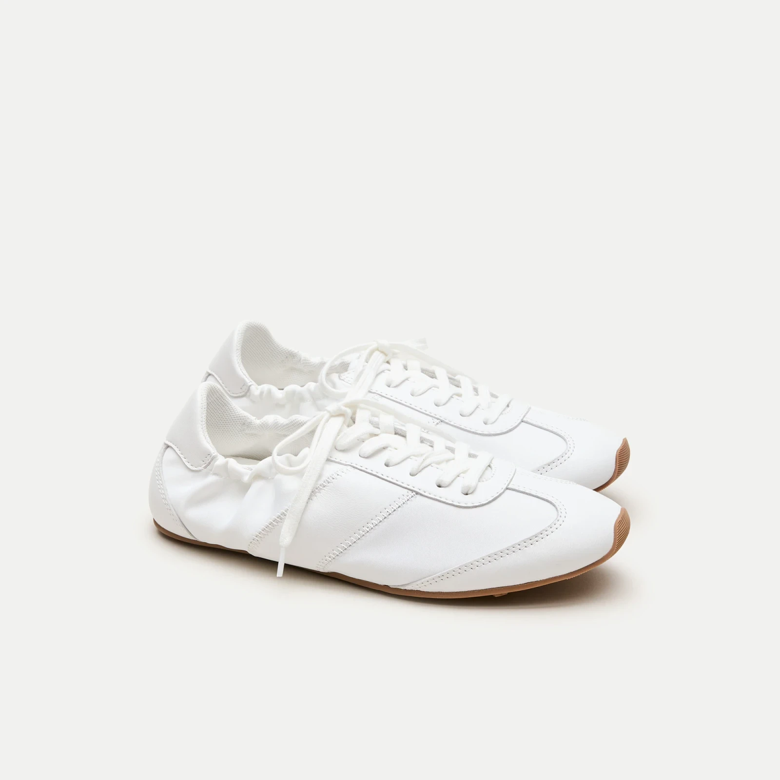 Ballet sneakers in nylon and leather