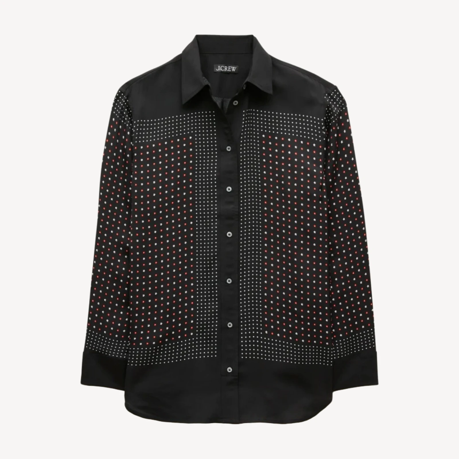 Esme button-up shirt in scarf-print viscose twill