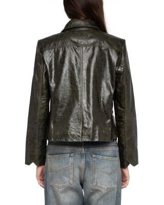 Zadig & Voltaire Liam Cuir Glossy Leather Jacket
