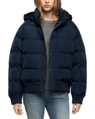 Zadig & Voltaire Kelis Hooded Quilted Coat