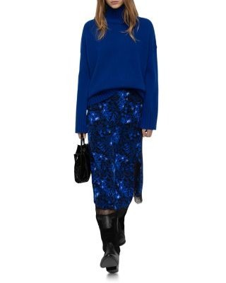 Zadig & Voltaire Jarvis Printed Lace Trim Skirt