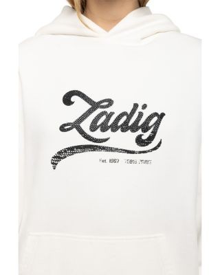 Zadig & Voltaire Cotton Sweela Rhinestone Logo Hoodie, photo 3