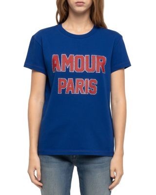 Zadig & Voltaire Amour Paris Cotton Crewneck Tee