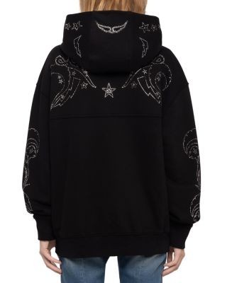 Zadig & Voltaire Sweela Cotton Blend Embellished Hoodie