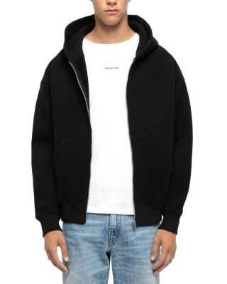 Zadig & Voltaire Cashmere & Cotton Zip Front Hoodie
