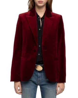 Zadig & Voltaire Vavy Velvet Single Button Jacket