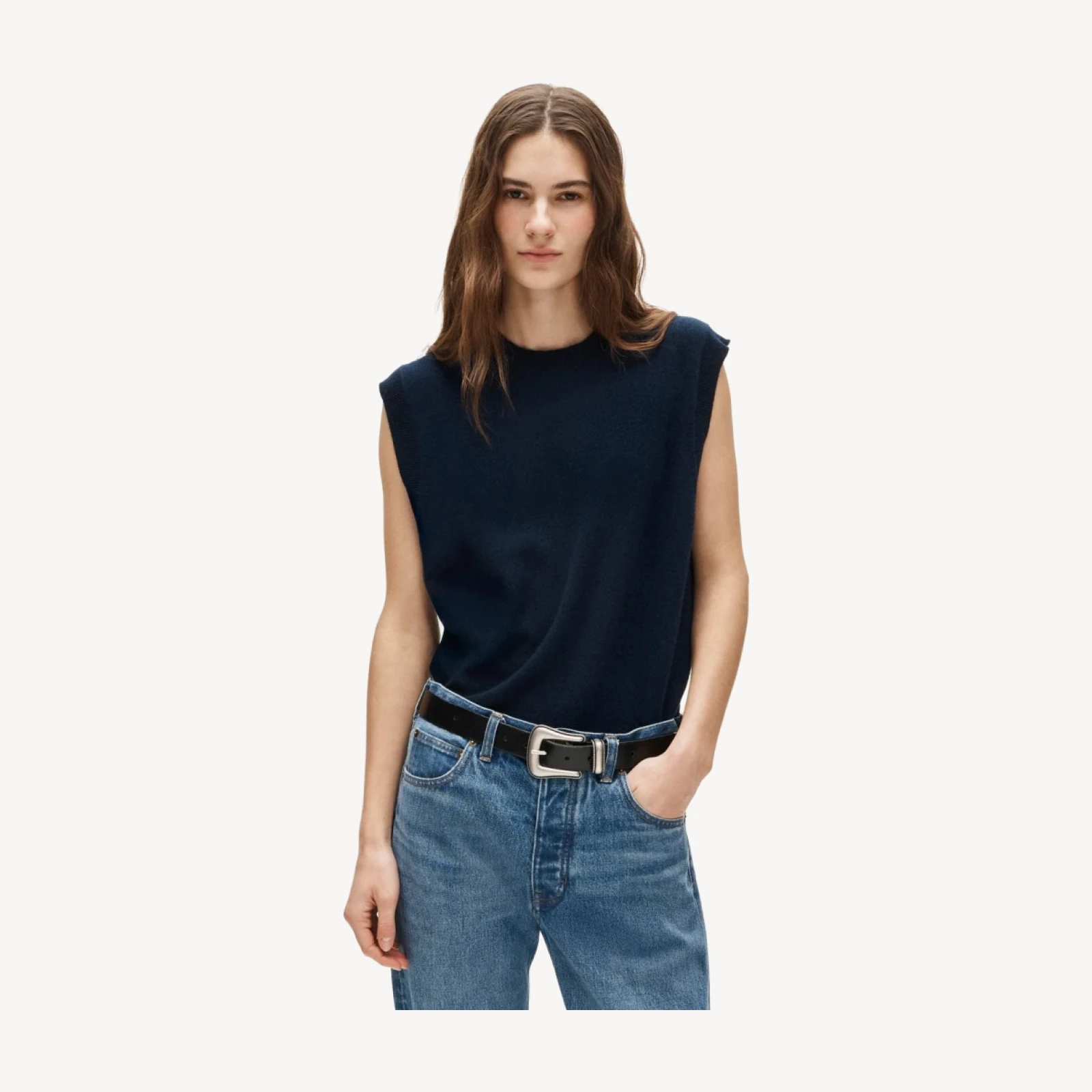 Cashmere relaxed sweater-vest