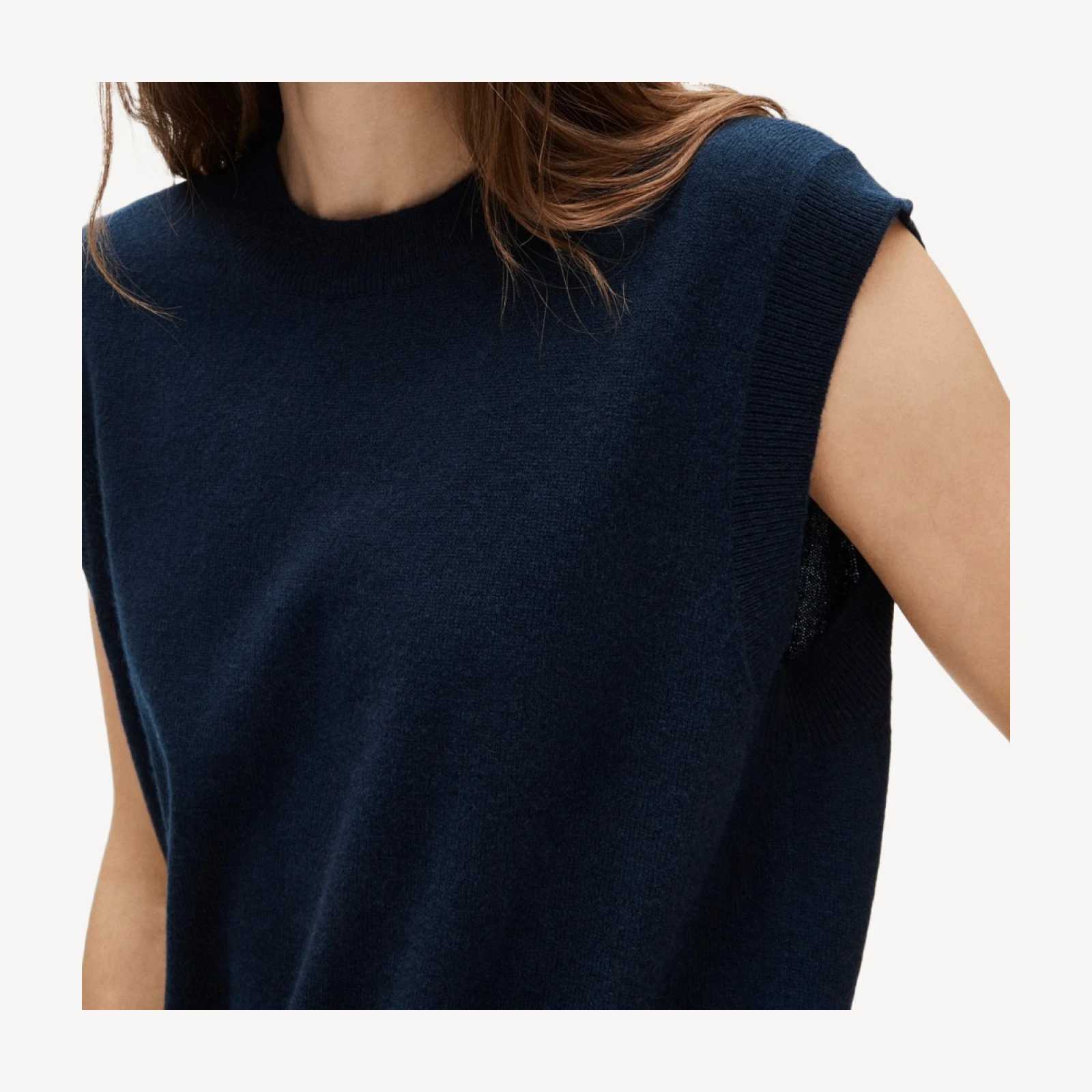 Cashmere relaxed sweater-vest