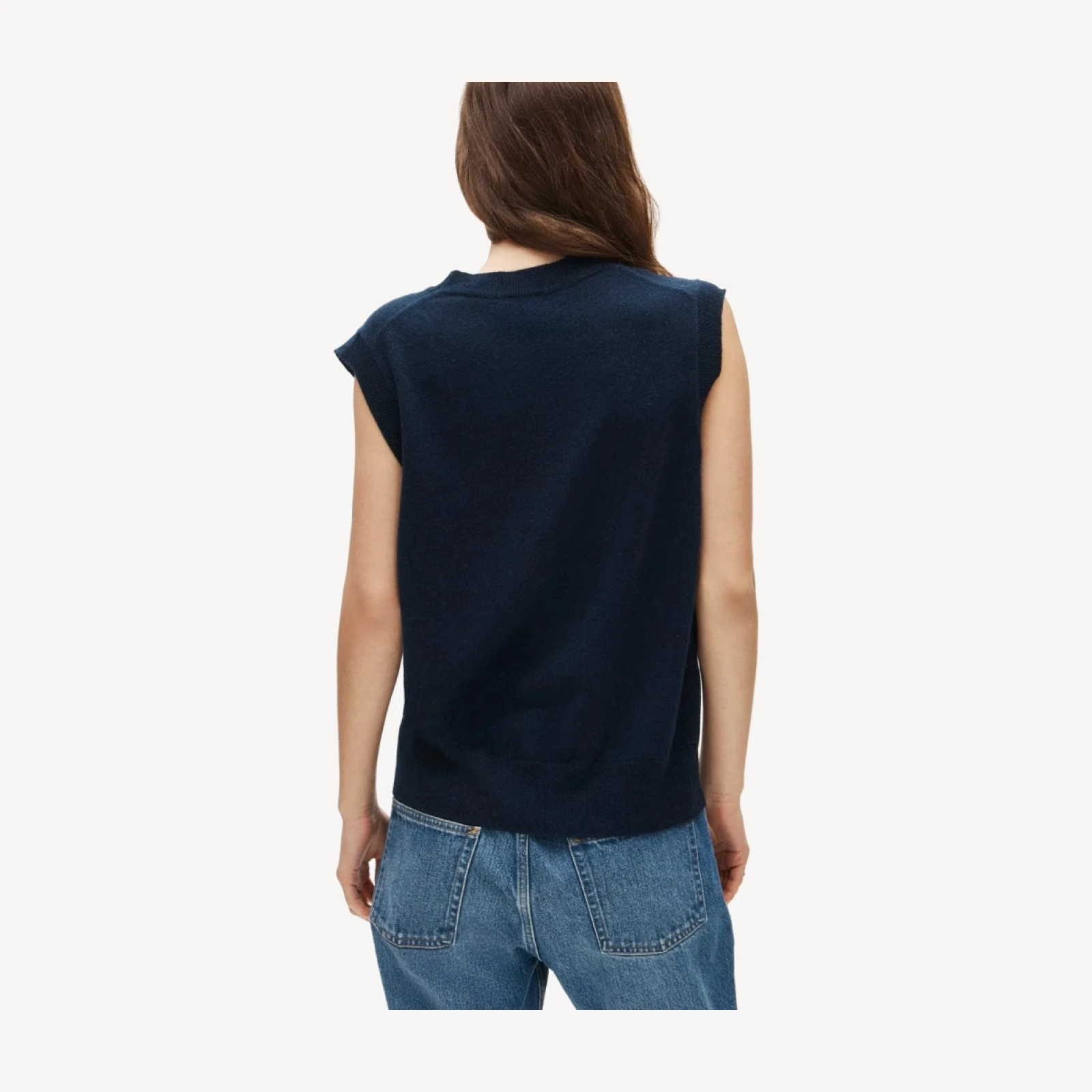 Cashmere relaxed sweater-vest