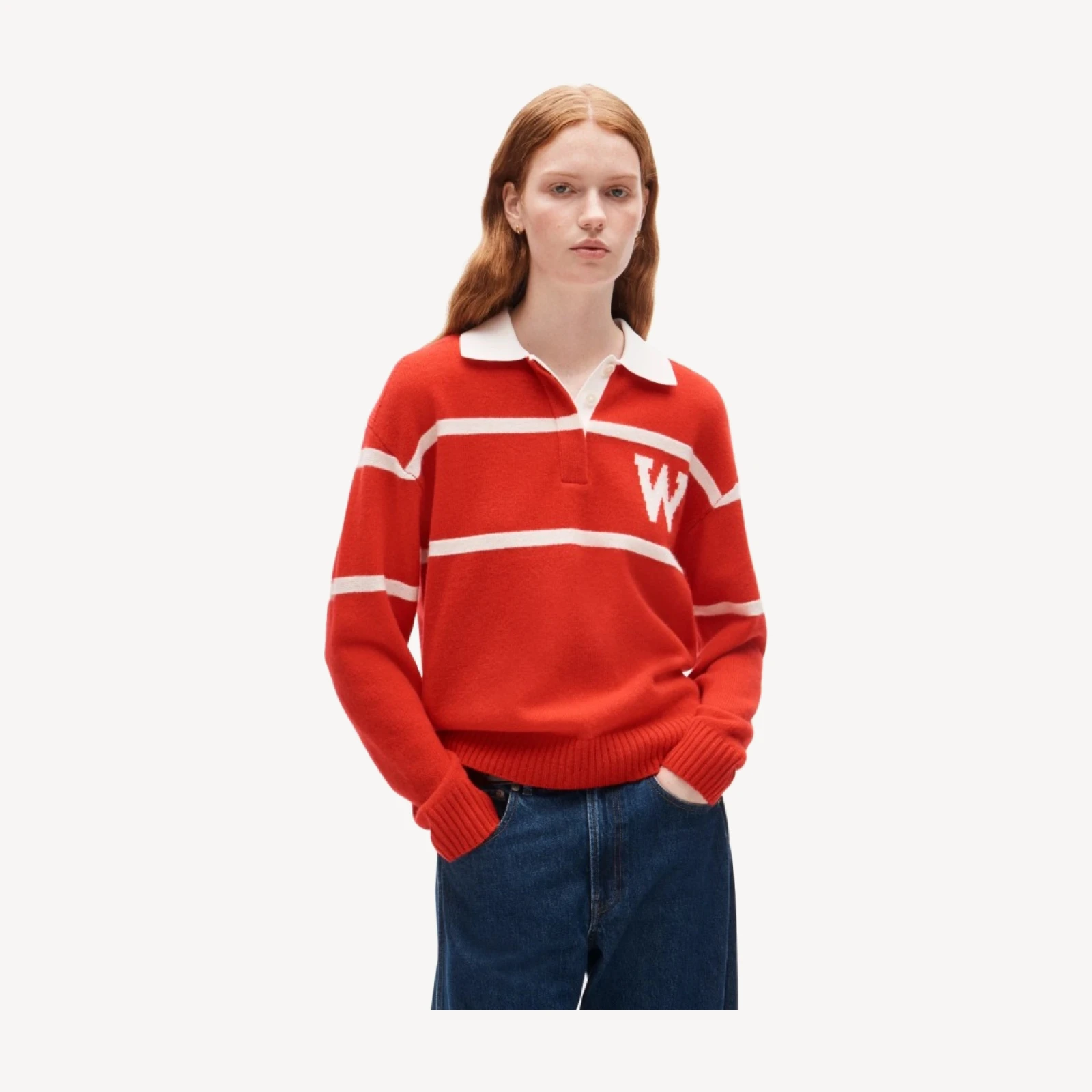 '47 x J.Crew vintage wool University of Wisconsin rugby
