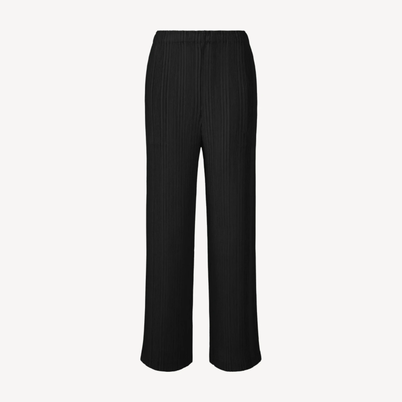 LINEN LIKE RIB PLEATS