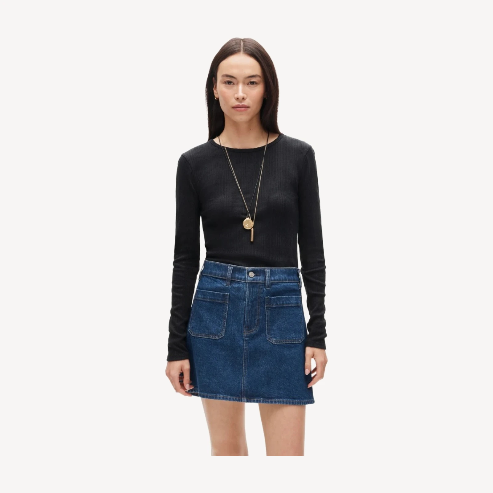 Pointelle long-sleeve T-shirt