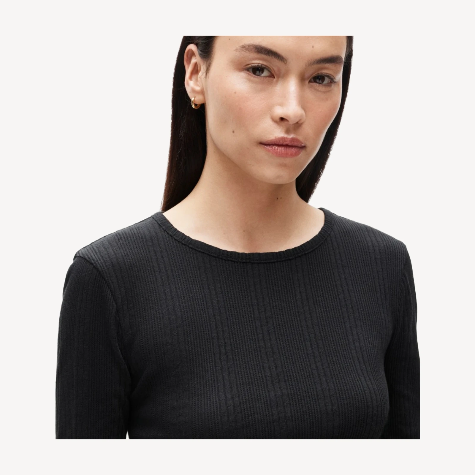 Pointelle long-sleeve T-shirt