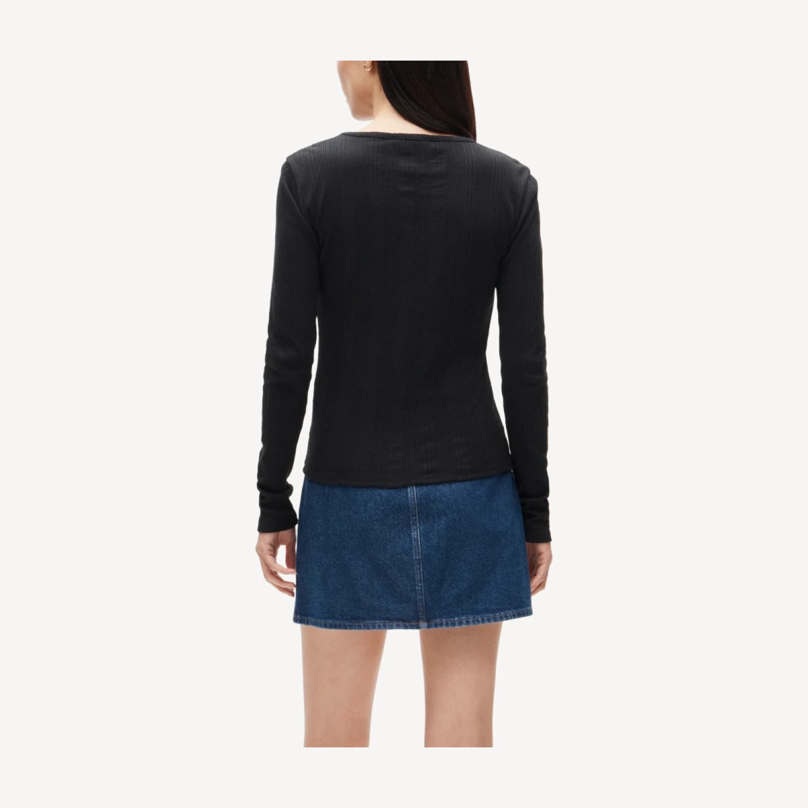 Pointelle long-sleeve T-shirt