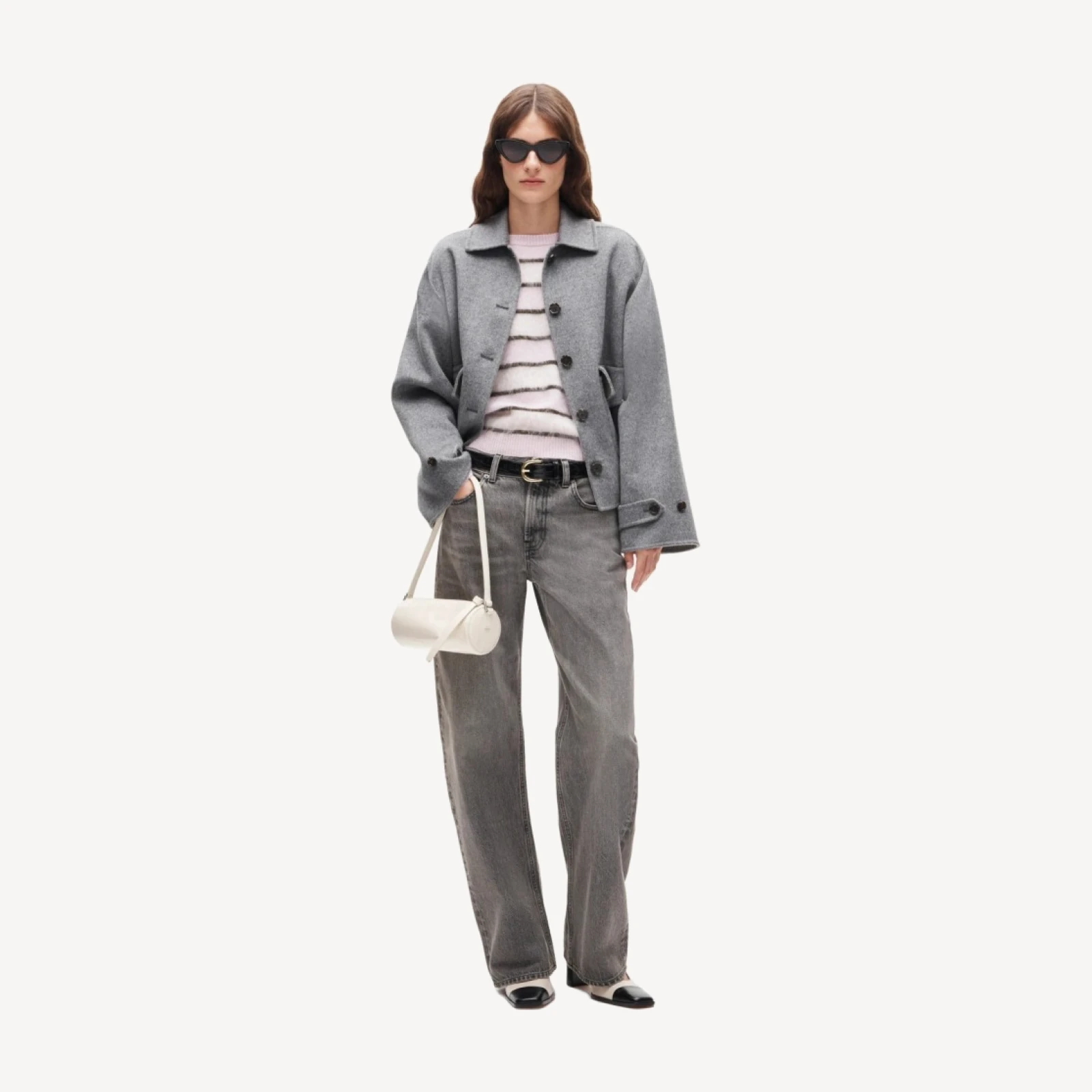Perfect cashmere crewneck in stripe
