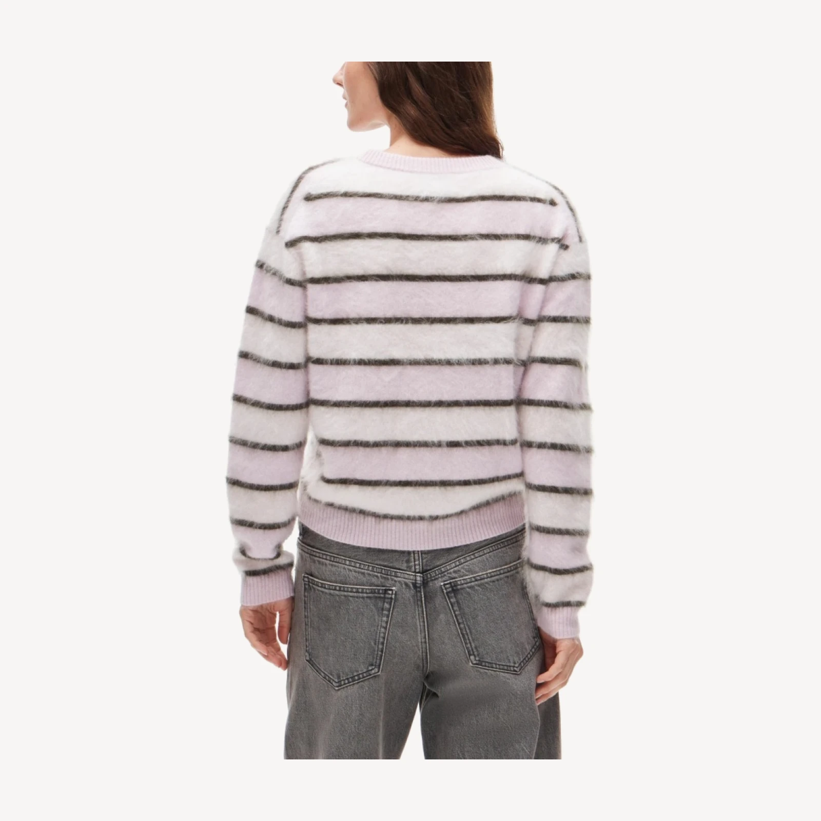 Perfect cashmere crewneck in stripe
