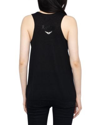 Zadig & Voltaire Lee Cashmere Rhinestone Tank