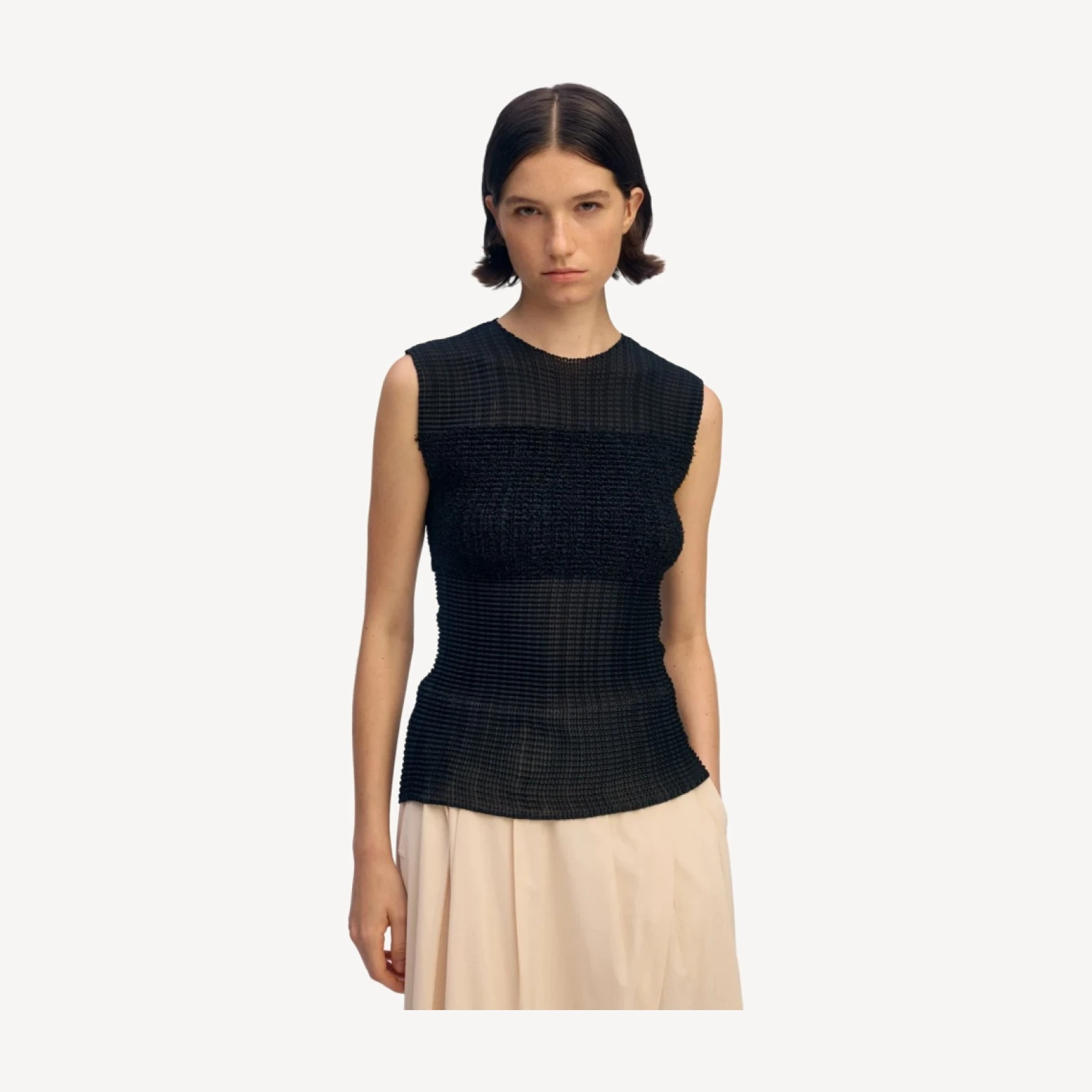SHEER FUZZY PLEATS