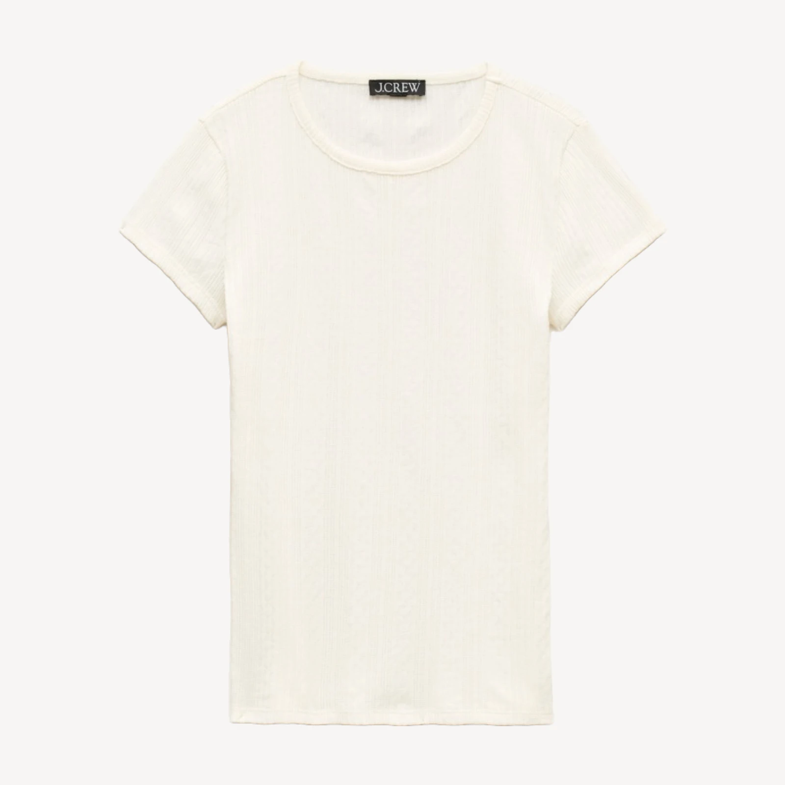Pointelle crewneck T-shirt