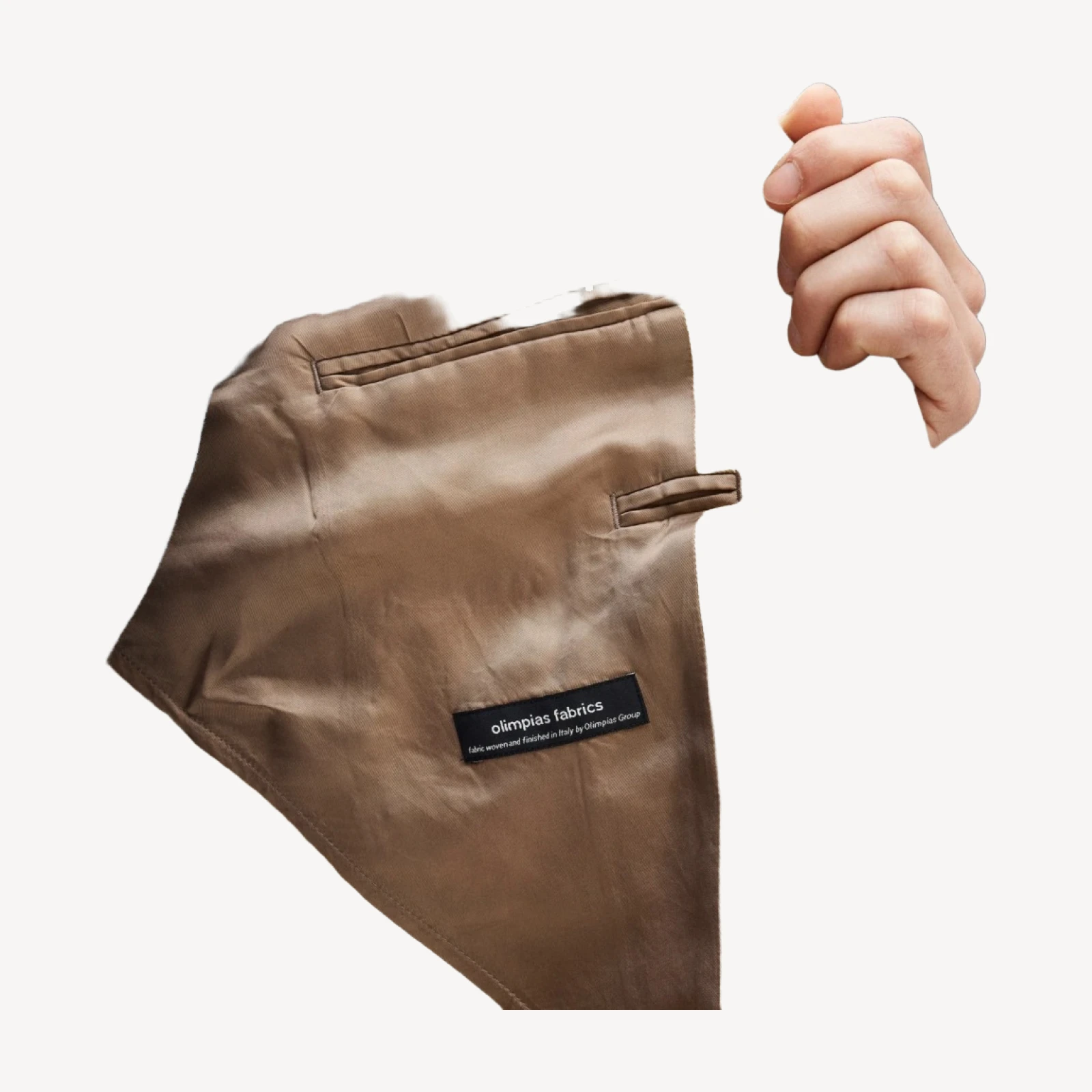 Relaxed-fit suit jacket in Italian cotton-linen twill blend