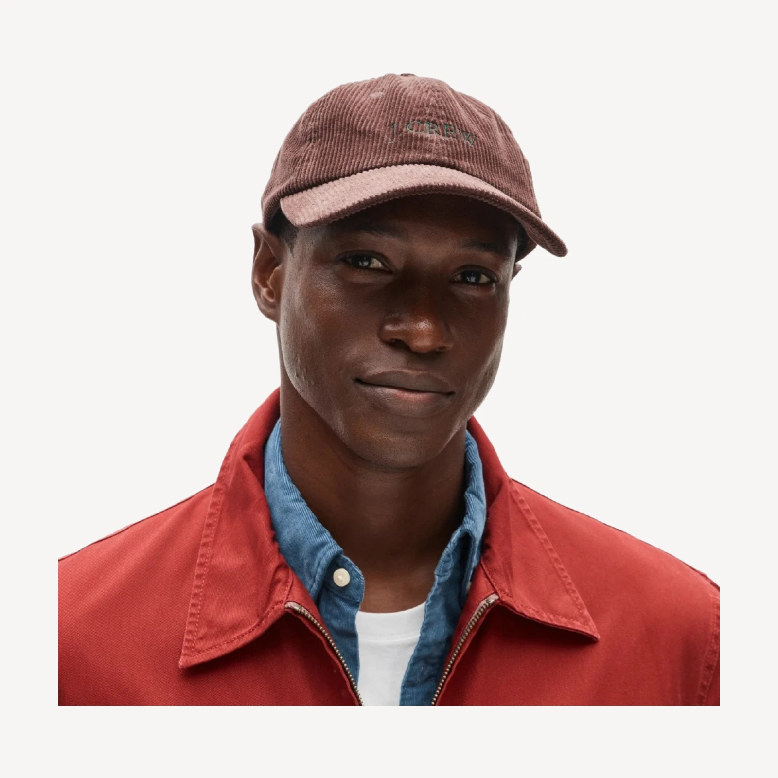 Cotton corduroy graphic trucker cap