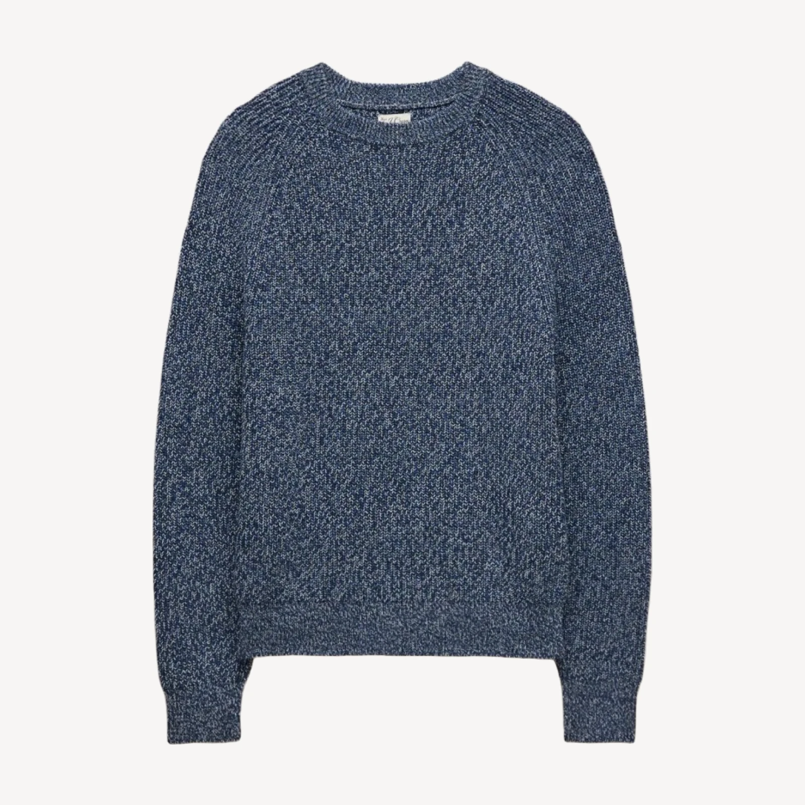 Rib-knit sweater in marled cotton