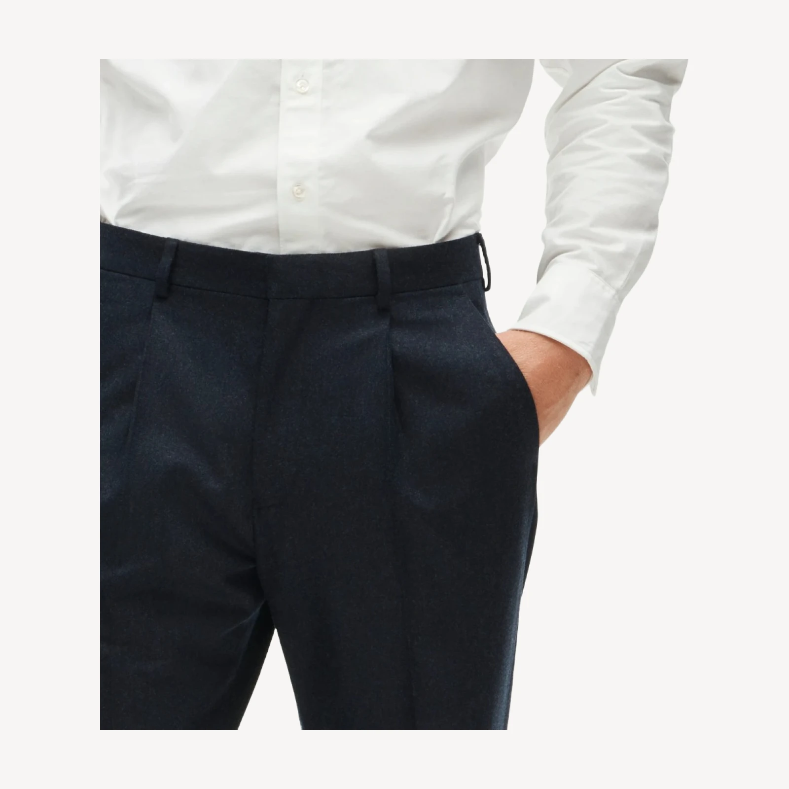 Kenmare Relaxed-fit suit pant in Italian wool flannel
