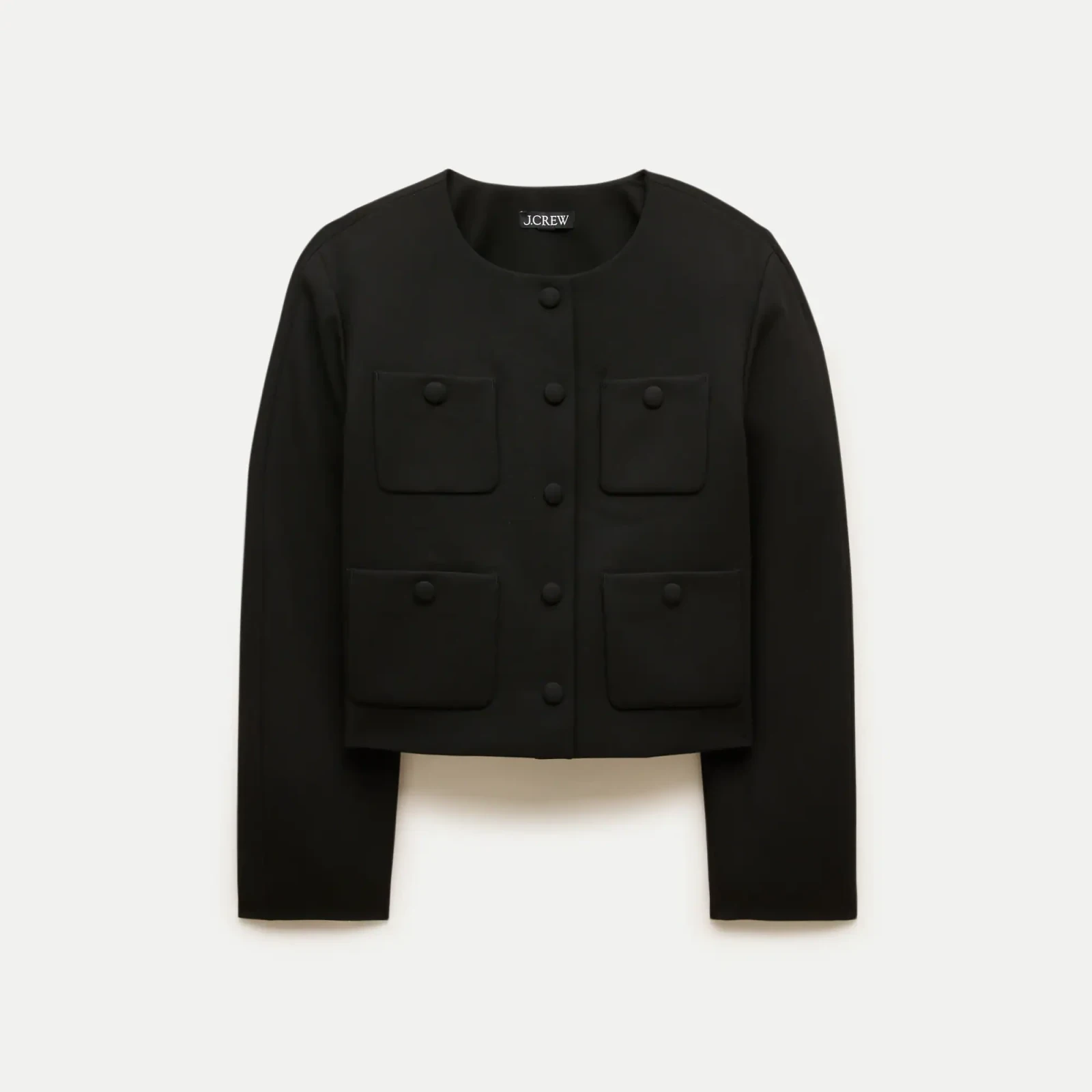 Drop-shoulder lady jacket in four-season stretch
