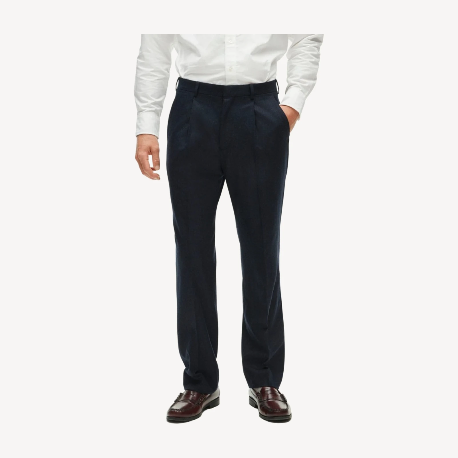 Kenmare Relaxed-fit suit pant in Italian wool flannel