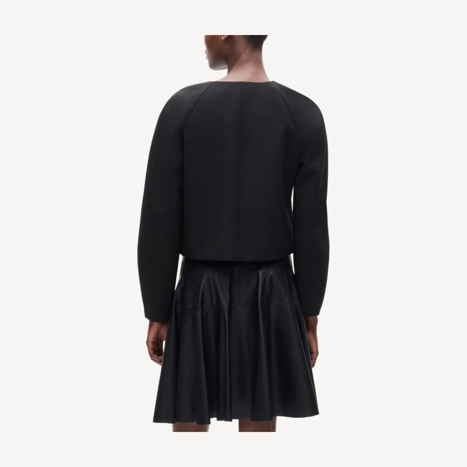 Drop-shoulder lady jacket in four-season stretch