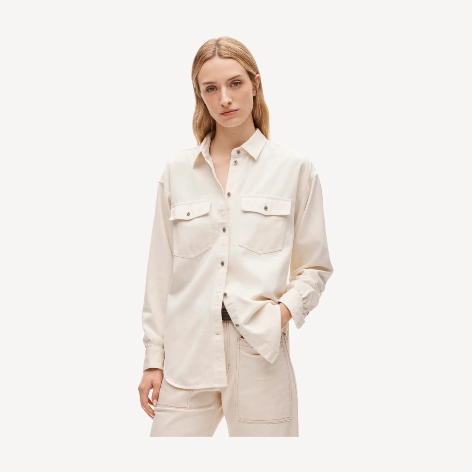 Étienne oversized button-up shirt in cotton twill