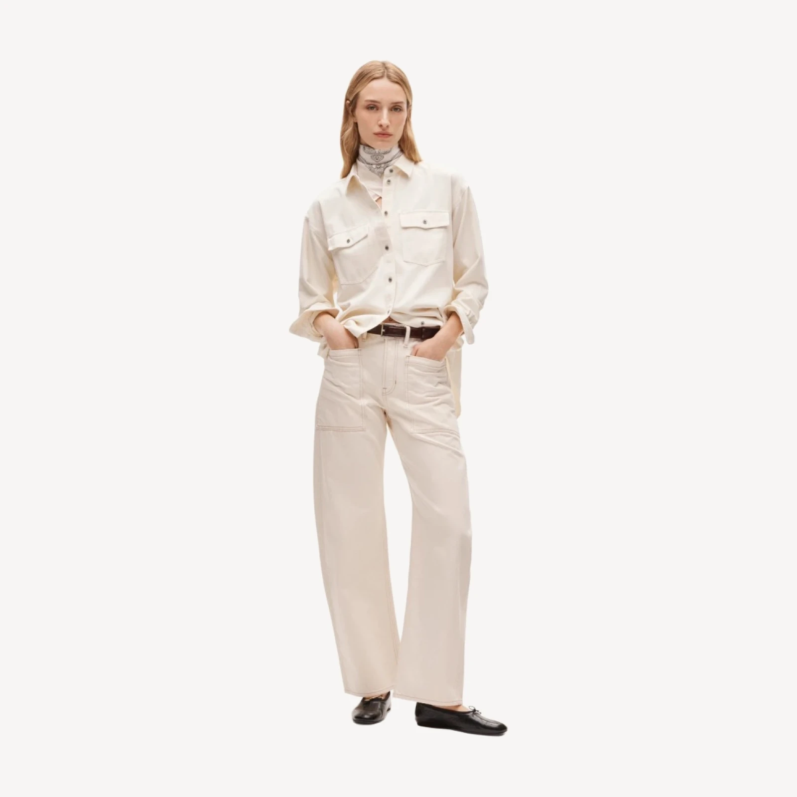 Étienne oversized button-up shirt in cotton twill