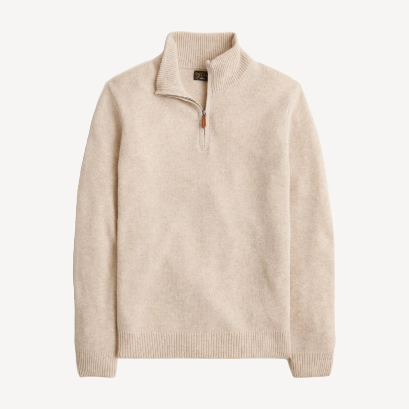 Midweight cashmere quarter-zip sweater