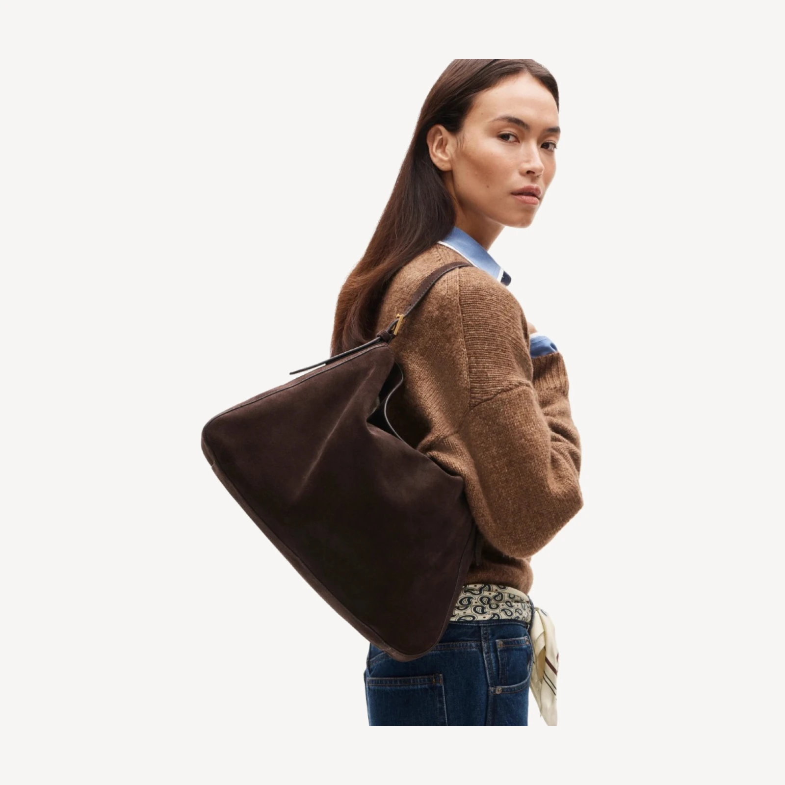 Berkeley large shoulder bag in suede