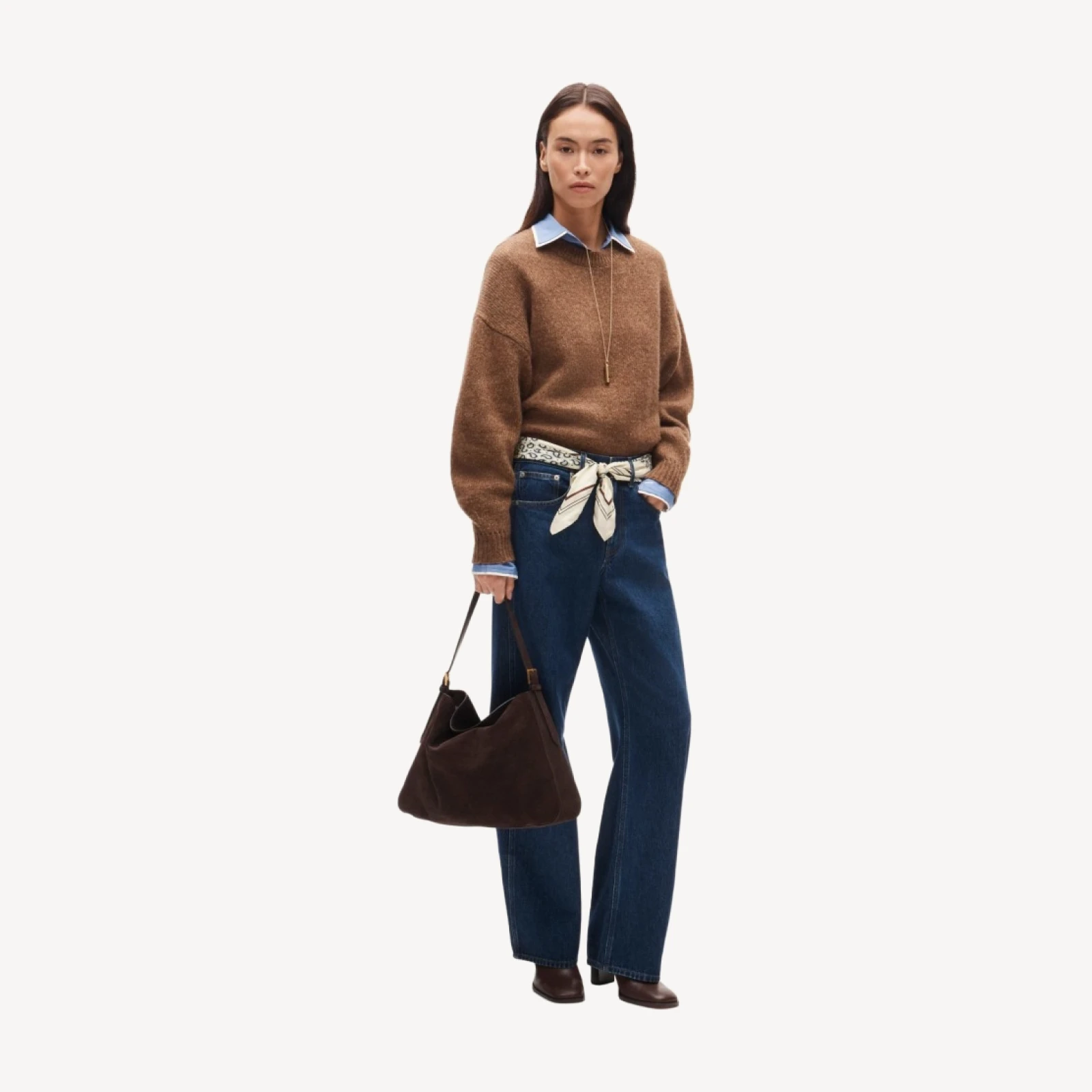 Berkeley large shoulder bag in suede