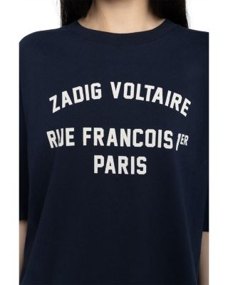 Zadig & Voltaire Taida Rue Francois Street Graphic Tee