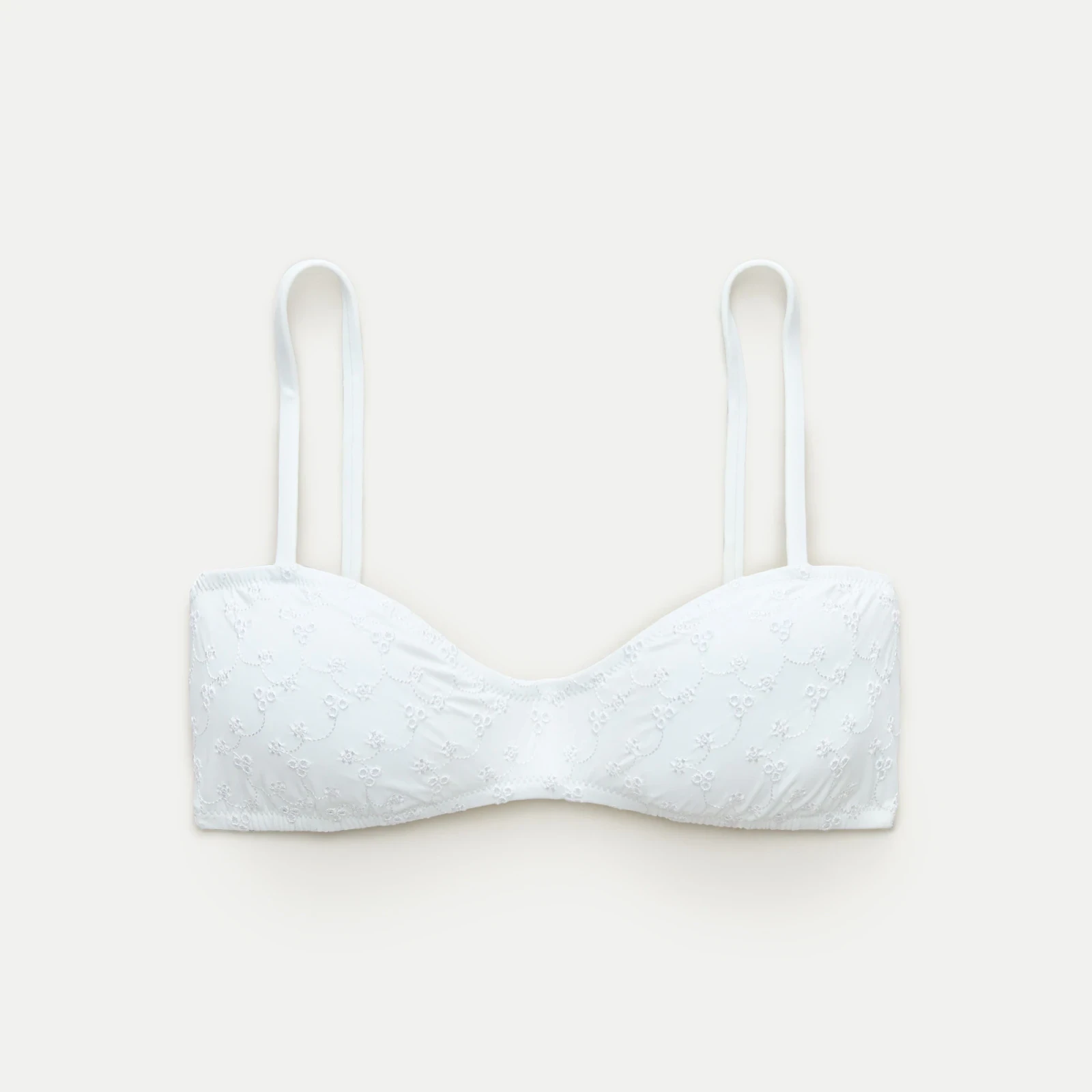 Wave eyelet bikini top